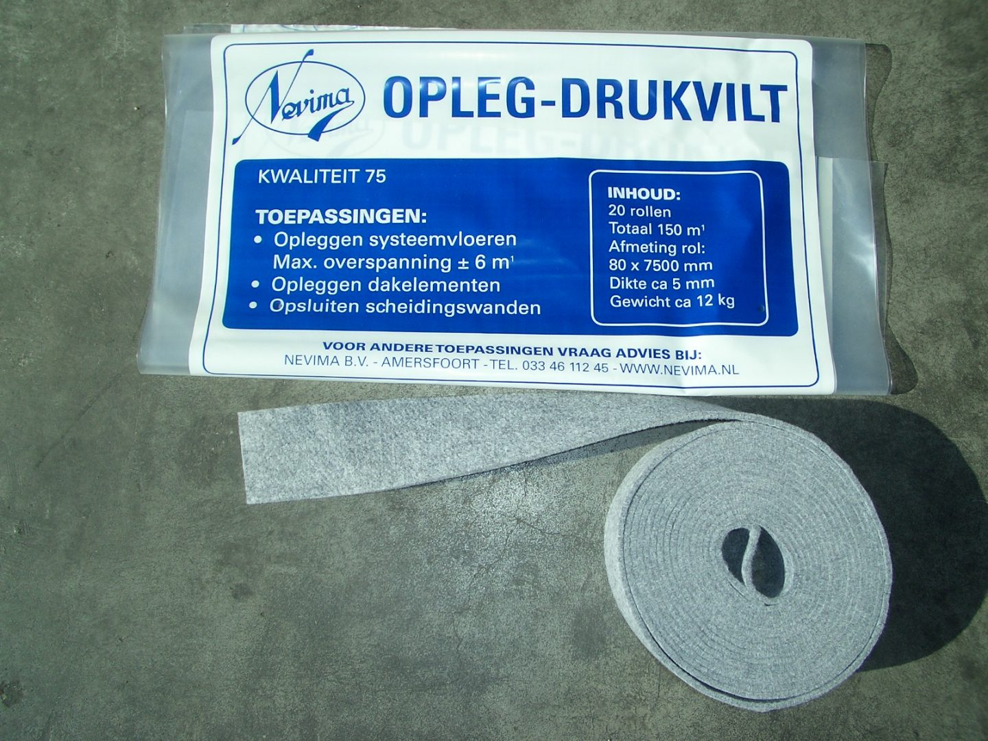 Oplegdrukvilt 75